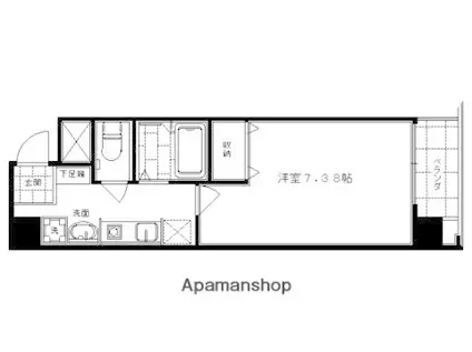 五条高倉VIVRE2(1K/9階)の間取り写真