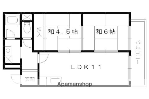 エステート堀川(2LDK/8階)の間取り写真