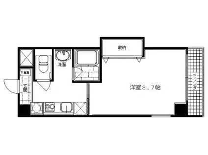 CASA DE ISSA(1K/4階)の間取り写真