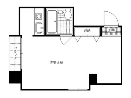 K・WARP(1K/2階)の間取り写真