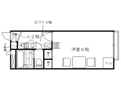 レオパレス西七条(1K/2階)の間取り写真