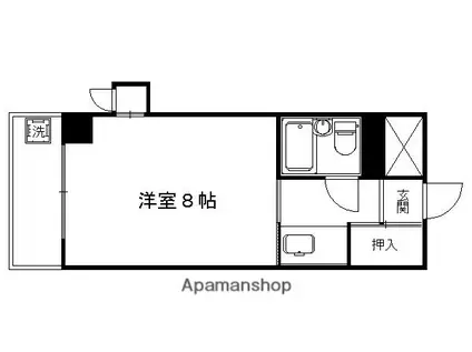 シティハイツ三条(1K/2階)の間取り写真