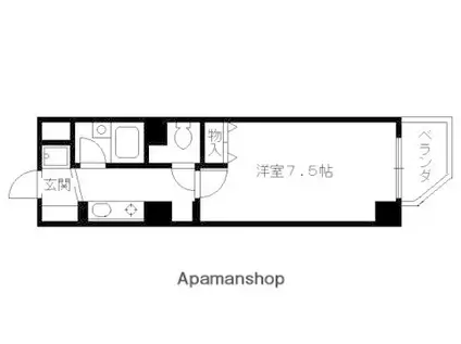 大晋メゾネ四条大宮(1K/4階)の間取り写真