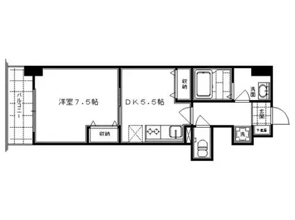 綾小路パレス(1DK/3階)の間取り写真
