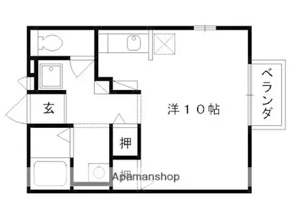 シャルト大宅(1K/1階)の間取り写真