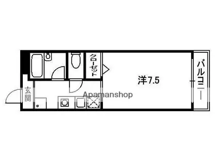 ヴァーナルワン(1K/2階)の間取り写真