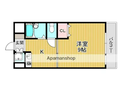 アネックス大久保(1K/4階)の間取り写真