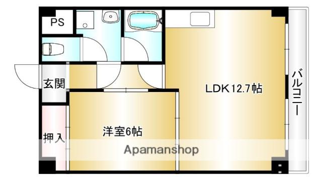 グラン・モントレゥー(1LDK/3階)の間取り写真