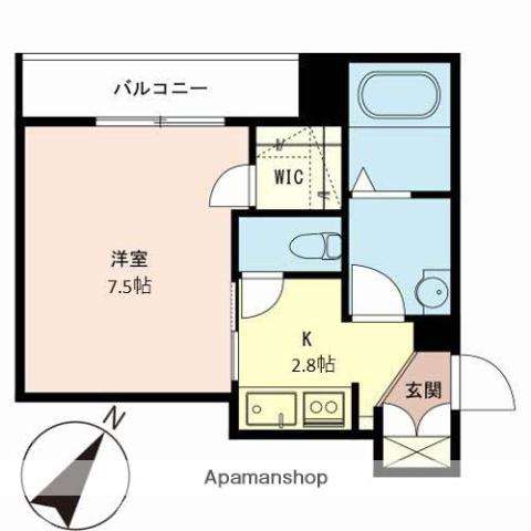 チェスナッツコート(1K/2階)の間取り写真