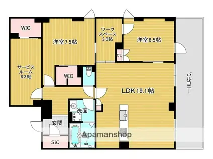 AKADEMOS RESIDENCE(3SLDK/3階)の間取り写真