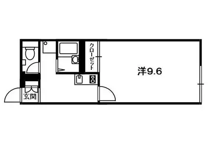 レオネクストトランクィル(1K/2階)の間取り写真