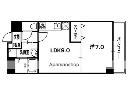 ストークハウス(1LDK/4階)の間取り写真