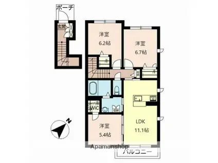 ブルームステージ(3LDK/2階)の間取り写真