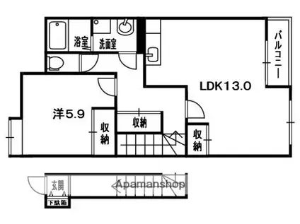 ピュアティハイム(1LDK/2階)の間取り写真