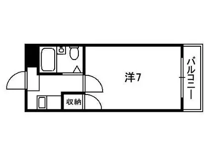 シャトー・ドゥ・クリヨン(1K/4階)の間取り写真