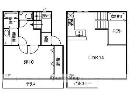 コートハウステラード(1LDK/1階)の間取り写真