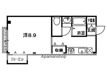 今井駅前ビル(1K/2階)の間取り写真