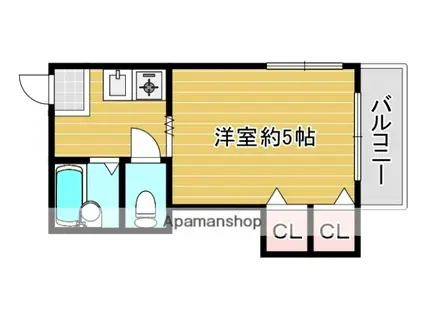 サンハイツ伊勢田(1K/1階)の間取り写真