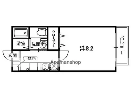 メゾンラポール(1K/2階)の間取り写真