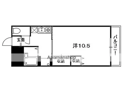 藤井マンション(1K/1階)の間取り写真