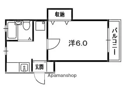 イッキュウハイツ(1K/2階)の間取り写真