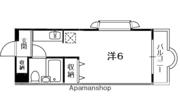 ACADEMIA KITAGEN(1K/1階)の間取り写真