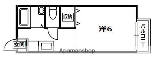 コーポ由里(1K/2階)の間取り写真