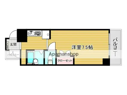 シェルマンション(1K/5階)の間取り写真