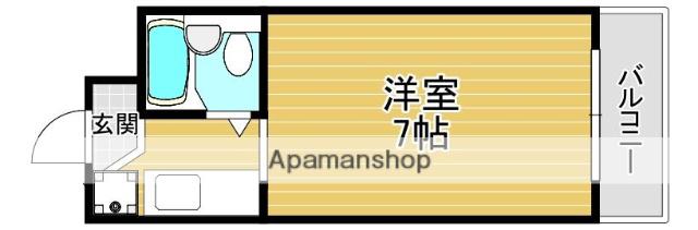 ZONE24(1K/1階)の間取り写真