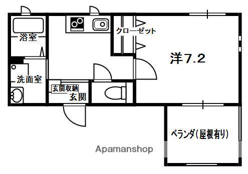 LA ESTACION(1K/2階)の間取り写真