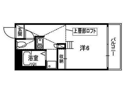 レオパレスイーストFIELD精華(1K/1階)の間取り写真