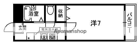 メゾン・ピサンリ(1K/2階)の間取り写真