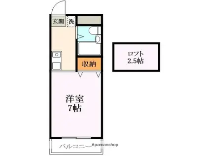 フラウメン・ドルフ(1K/4階)の間取り写真