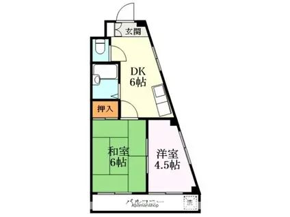 スカイコーポ久御山C棟(2K/3階)の間取り写真