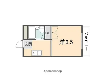 HRKスポーツレジデンス(1K/2階)の間取り写真