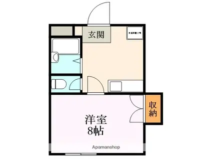 メゾン槙島(1K/2階)の間取り写真