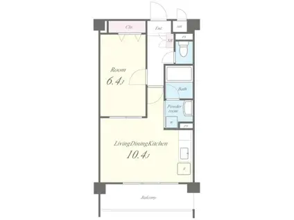 COZY COURT(1LDK/3階)の間取り写真