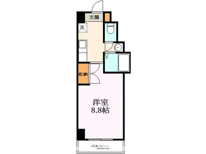 BEQUEM21(1K/2階)の間取り写真