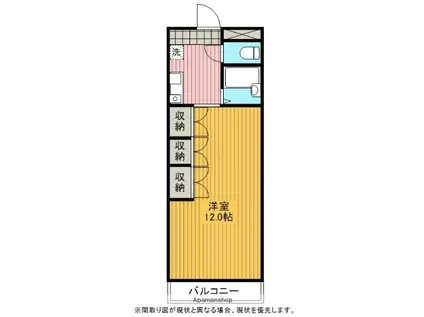 パルスピリア91(1K/4階)の間取り写真