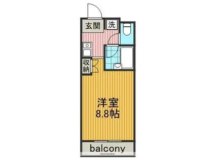 リジェール柳田(1K/1階)の間取り写真