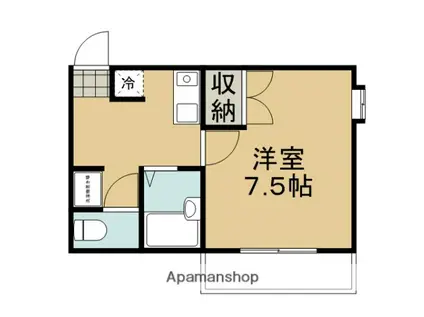 西賀茂ウスイハウス(1K/2階)の間取り写真