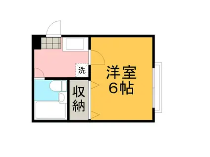 マコー北山(1K/1階)の間取り写真