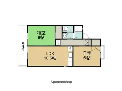 セジュール藤林(2LDK/1階)の間取り写真