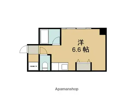 きんこん館(ワンルーム/2階)の間取り写真