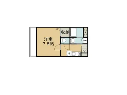 メゾン御生(1K/1階)の間取り写真