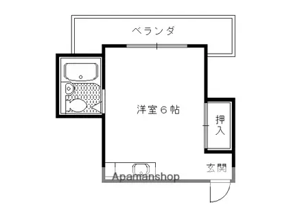 サンライズ宝ヶ池(ワンルーム/3階)の間取り写真