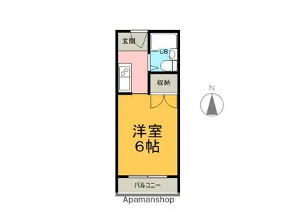 レジデンス紫苑(1K/3階)の間取り写真