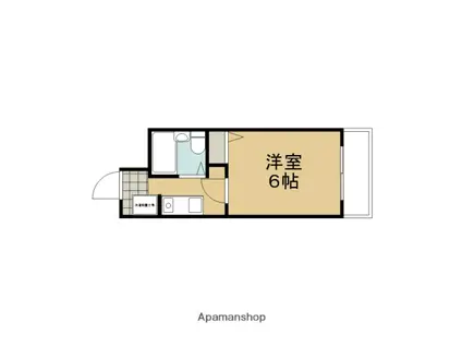 グレース紫竹(1K/2階)の間取り写真