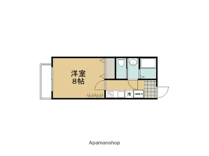 MESA VERDE北山Ⅱ(1K/2階)の間取り写真