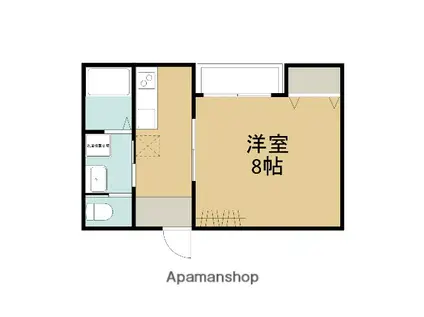 MESA VERDE京都紫竹(1K/3階)の間取り写真